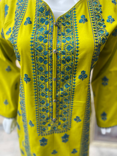 2-Piece Yellow Embroidered Lawn Suit - LL0860