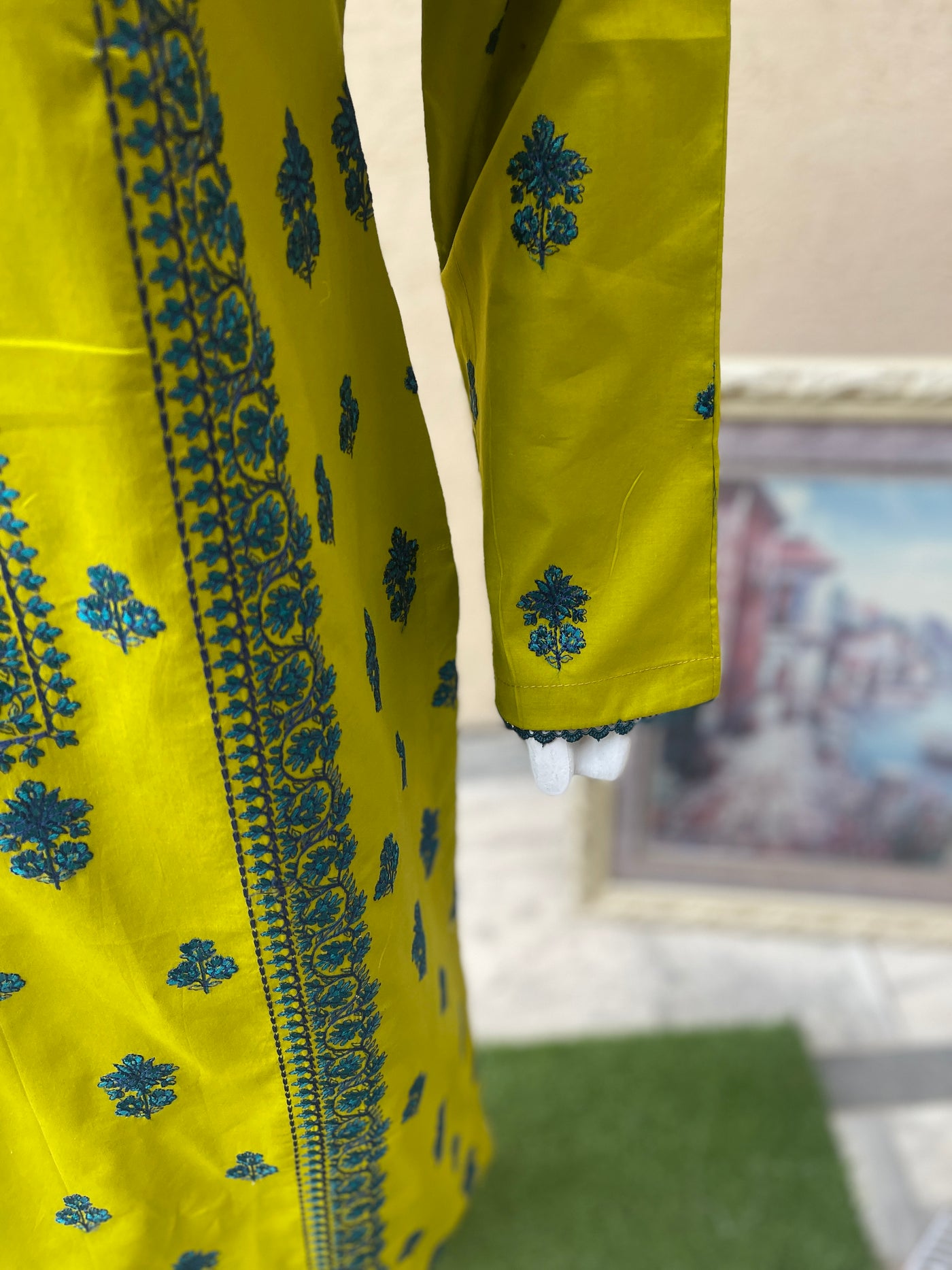 2-Piece Yellow Embroidered Lawn Suit - LL0860