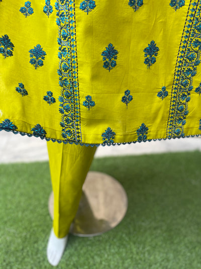 2-Piece Yellow Embroidered Lawn Suit - LL0860