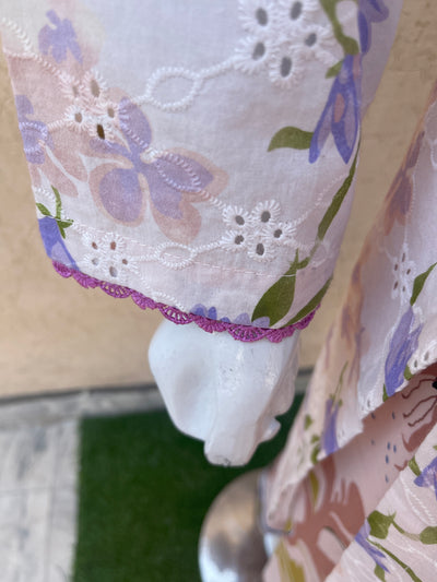 2pc Lilac Chikenkari Shirt with Lawn Trouser – LL0908