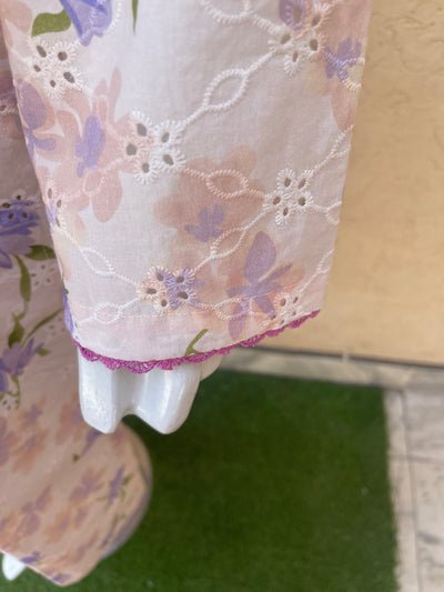 2pc Lilac Chikenkari Shirt with Lawn Trouser – LL0908