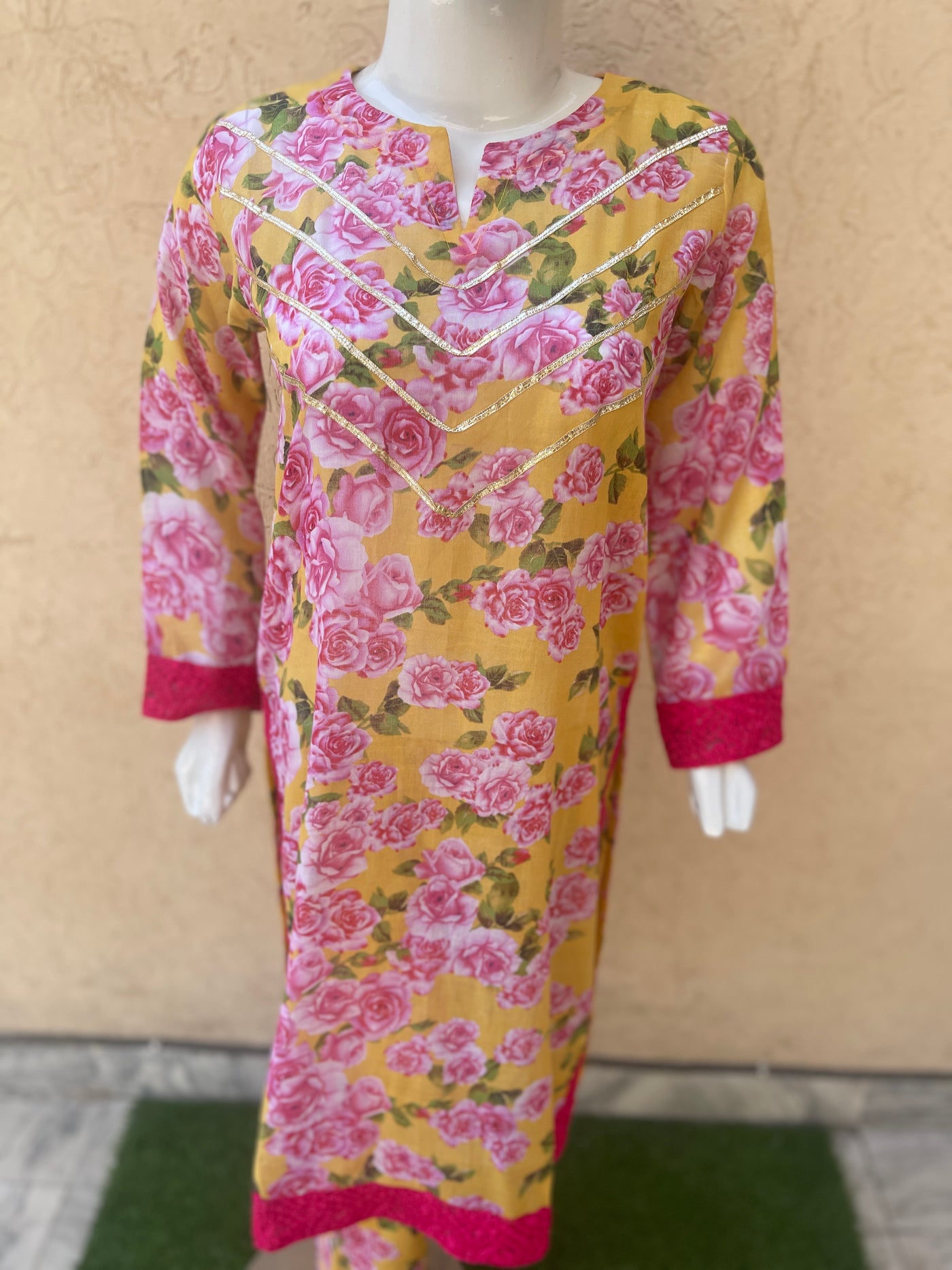 2pc Yellowish Floral Print – LL0905