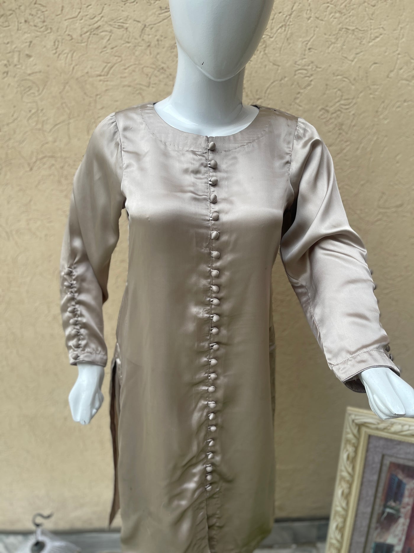 Silk Ivory 2pc Silk Suit LL0828