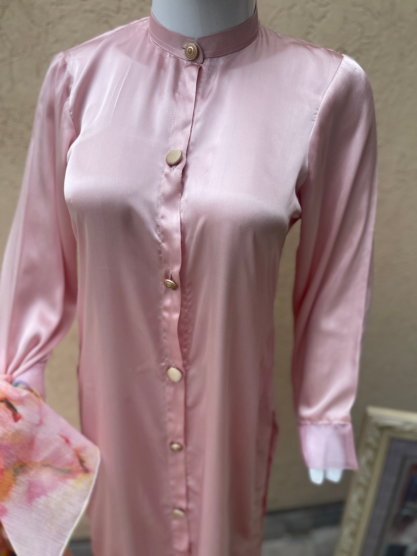 Silk Pink 2pc Silk Suit LL0827