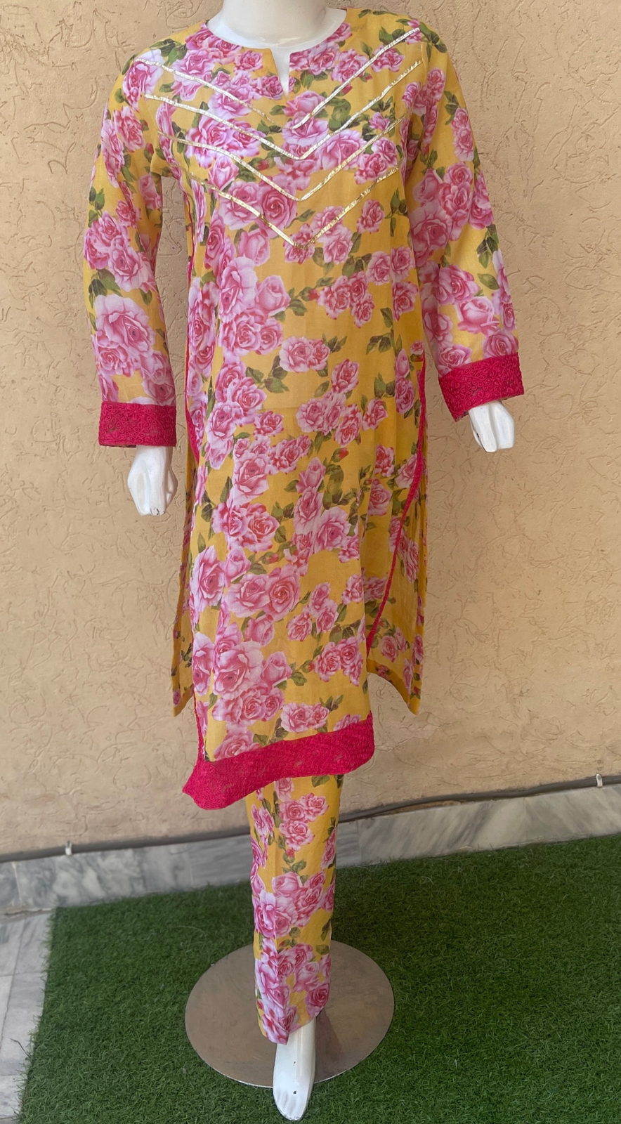 2pc Yellowish Floral Print – LL0905